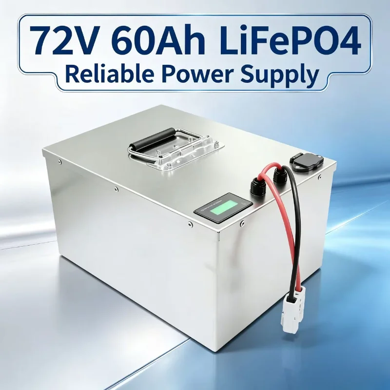 72V 60Ah Lifepo4 Battery Pack - 72V LiFePO4-Batterie 60Ah, Bluetooth-APP BMS Lithium-Batteriepack,