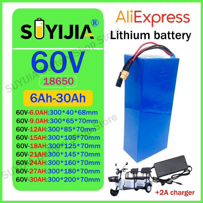 Neue 60V 16S2P-10P/6Ah-30Ah Li – 60V 30Ah Electric Scooter Battery Bewertung und Preis